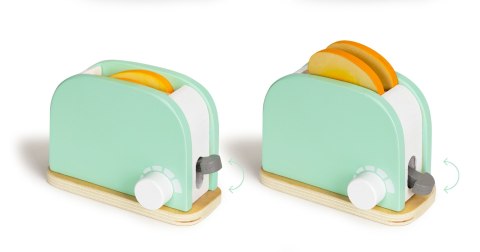 Drewniany toster opiekacz z akcesoriami 11 el. ECOTOYS Drewniany toster opiekacz z akcesoriami 11 el. ECOTOYS