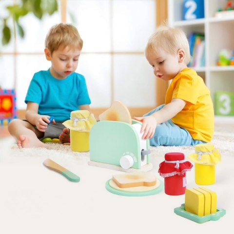 Drewniany toster opiekacz z akcesoriami 11 el. ECOTOYS Drewniany toster opiekacz z akcesoriami 11 el. ECOTOYS