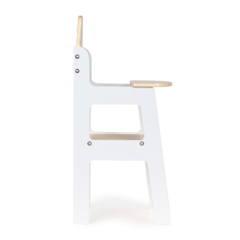 Drewniane krzesełko dla lalek fotelik do karmienia dla misi pluszaków 