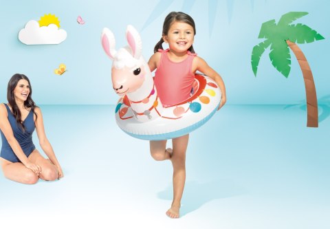 Dmuchane koło do pływania - lama INTEX 58221