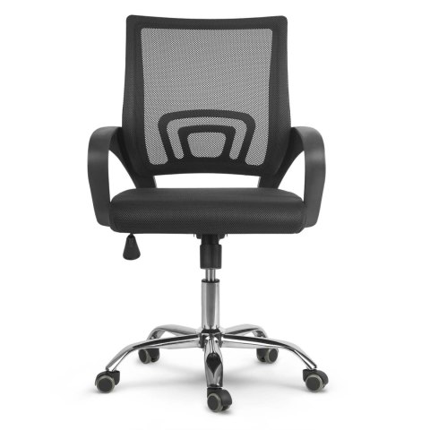 Fotel biurowy obrotowy z mikrosiatki Sofotel Latok czarny