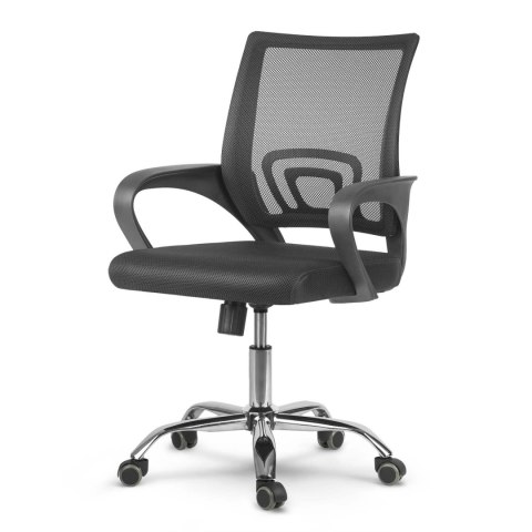 Fotel biurowy obrotowy z mikrosiatki Sofotel Latok czarny