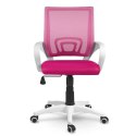 Fotel biurowy z mikrosiatki Sofotel Latok różowy