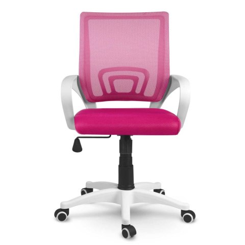 Fotel biurowy z mikrosiatki Sofotel Latok różowy