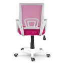 Fotel biurowy z mikrosiatki Sofotel Latok różowy