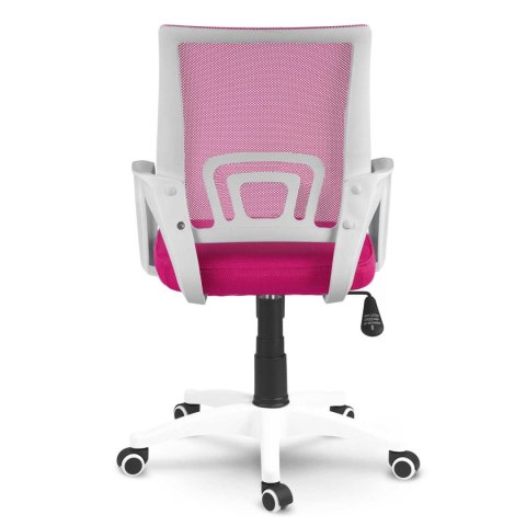 Fotel biurowy z mikrosiatki Sofotel Latok różowy