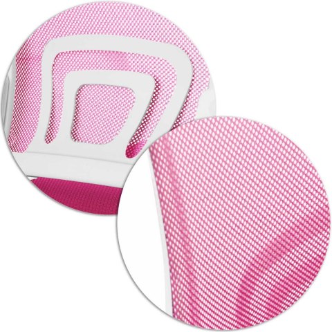 Fotel biurowy z mikrosiatki Sofotel Latok różowy