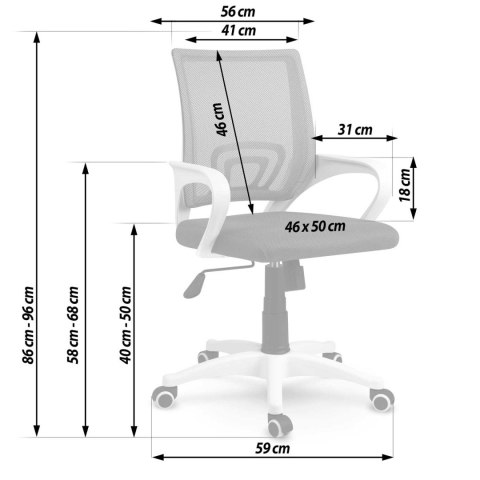 Fotel biurowy z mikrosiatki Sofotel Latok różowy