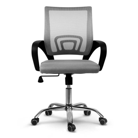 Fotel biurowy z mikrosiatki Sofotel Latok szary