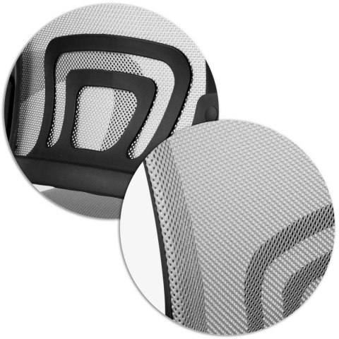 Fotel biurowy z mikrosiatki Sofotel Latok szary