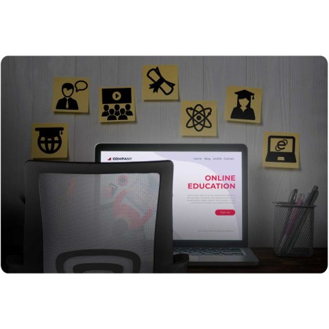 Fotel biurowy z mikrosiatki Sofotel Latok szary