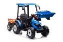2x200W 24V  Traktor na akumulator D68 Z Przyczepką Niebieski