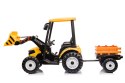 2x200W 24V  Traktor na akumulator D68 Z Przyczepką Żółty