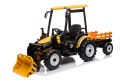 2x200W 24V  Traktor na akumulator D68 Z Przyczepką Żółty