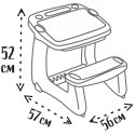 Smoby Stolik z Tablicą Do Rysowania Biurko z Ławką + 12 akcesoriów
