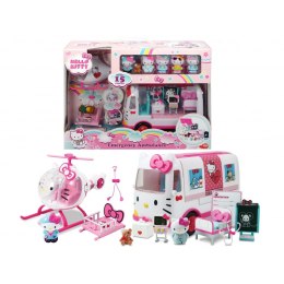 DICKIE Hello Kitty Ambulans Ratunkowy Figurki Helikopter