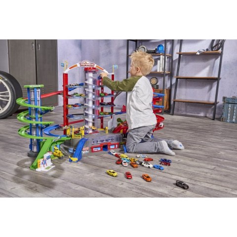 MAJORETTE Duży Garaż Super City 7 poziomów Tor Auta MAJORETTE Duży Garaż Super City 7 poziomów Tor Auta