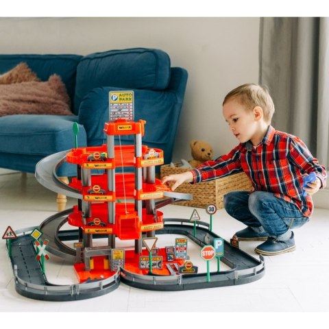 Wielki garaż Auto Park 3 auta Myjnia Tor 4 poziomy