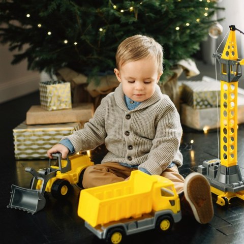 Zestaw Budowlany Dźwig Spychacz Ciężąrówka Wywrotka