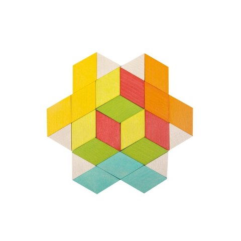 Drewniane Kolorowe Puzzle 3D Classic World