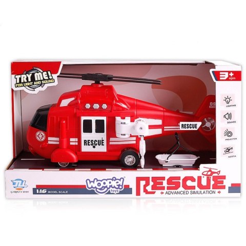 WOOPIE Duży Helikopter Ratunkowy z Projektorem 1:16