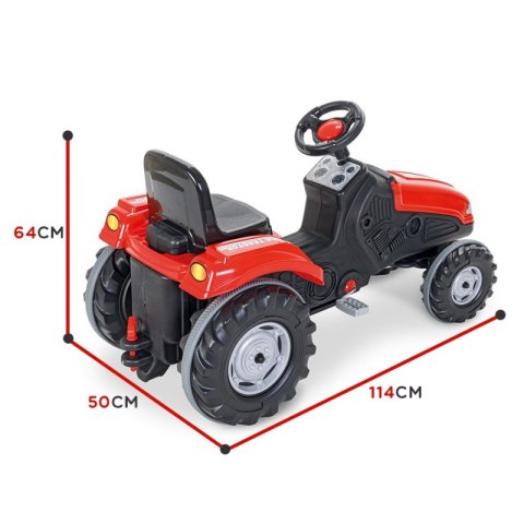 WOOPIE Traktor Na Pedały Farmer MegaTrac XL Czerwony