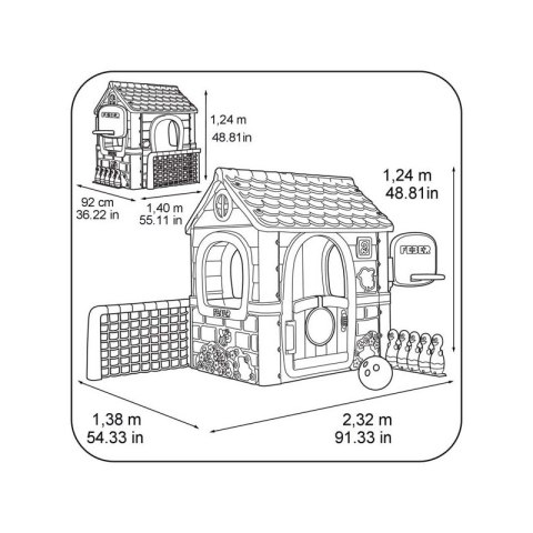 FEBER domek Ogrodowy Plac Zabaw 6 w 1