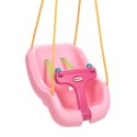 Little tikes Huśtawka 2w1 Dla Dzieci Głęboka Kubełkowa Bezpieczna Różowa