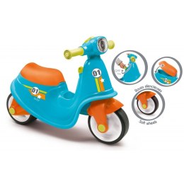 Niebieski jeździk skuter Smoby Ciche koła Blue Scooter