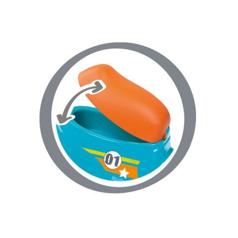 Niebieski jeździk skuter Smoby Ciche koła Blue Scooter