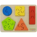 Drewniane Puzzle Dla Dzieci Nauka Kształtów Figury Geometryczne Masterkidz Montessori