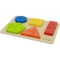 Drewniane Puzzle Dla Dzieci Nauka Kształtów Figury Geometryczne Masterkidz Montessori