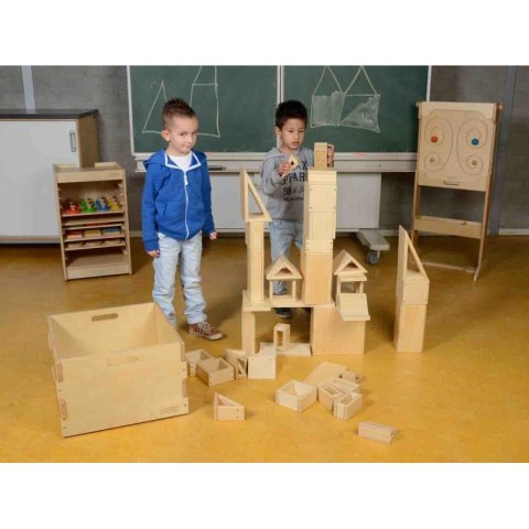 Klocki Drewniane Puste Zestaw 48 Sztuk Masterkidz