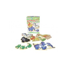 MASTERKIDZ Drewniane Puzzle Zwierzątka