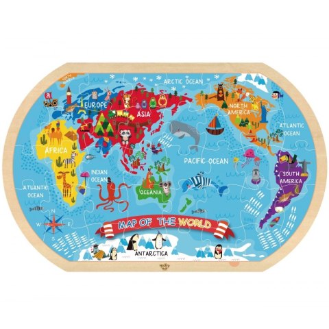 TOOKY TOY Puzzle Mapa Świata