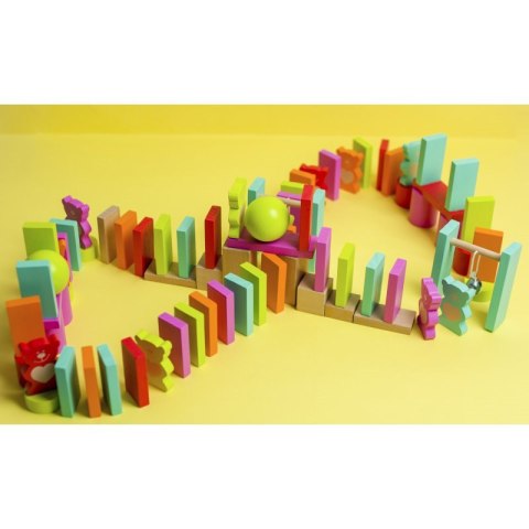 CLASSIC WORLD Drewniane Domino dla Dzieci Misie 105 el.