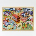 CLASSIC WORLD Drewniane Puzzle Miasto Zwierząt 48 el.