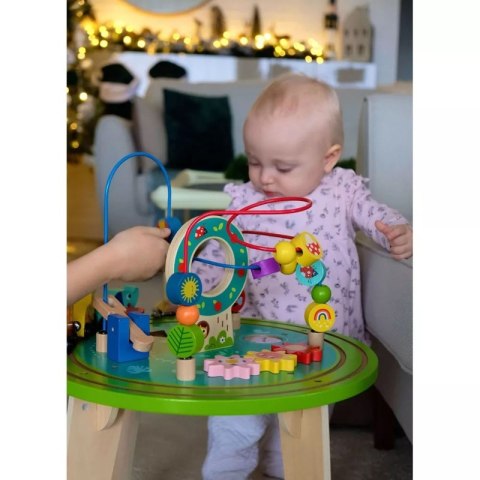 TOOKY TOY Drewniany Stół Aktywności Pętla Motoryczna