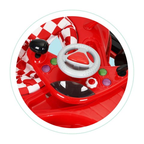 Chodzik dla dzieci Formuła 1 jeździk panel multimedialny dźwięki LED 