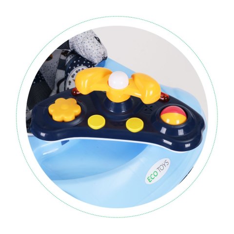 Chodzik dla dzieci jeździk panel multimedialny dźwięki led 