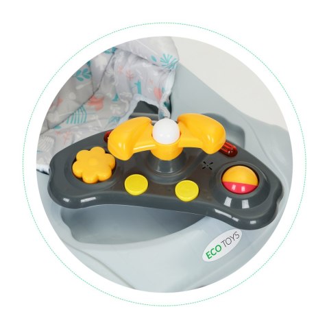 Chodzik dla dzieci jeździk panel multimedialny dźwięki led 