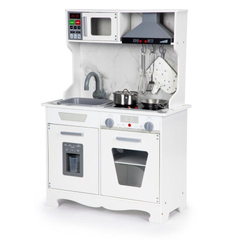 Drewniana kuchnia dla dzieci dźwięki led + akcesoria 