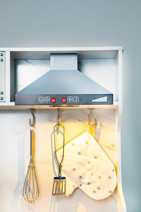 Drewniana kuchnia dla dzieci dźwięki led + akcesoria 