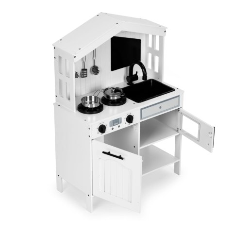 Drewniana kuchnia dla dzieci piekarnik palniki mikrofala akcesoria 