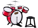 Duża rockowa perkusja bębny talerze pałeczki + krzesło IN0161 CZ