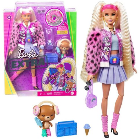 Barbie Extra Modna stylowa Lalka + uroczy miś akcesoria nr 8 ZA493