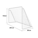 Bramka do piłki nożnej 245 x 155 x 80 cm + mata celownicza