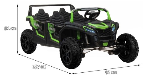 Auto na akumulator 4-osobowy Buggy ATV RACING UTV2000 Z Baterią Li-ion Zielony Auto na akumulator 4-osobowy Buggy ATV RACING UTV2000 Z Baterią Li-ion Zielony