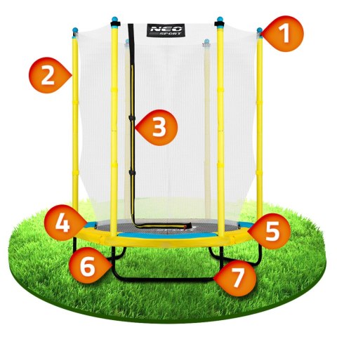 Trampolina ogrodowa dla dzieci 140 cm 4,5ft Neo- 