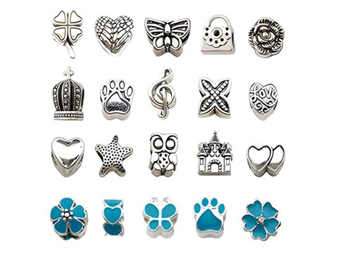 Zestaw Do Tworzenia Robienia Biżuterii, Bransoletek, Charmsy, Zawieszki, Koraliki ODCIENIE NIEBIESKIEGO + Etui